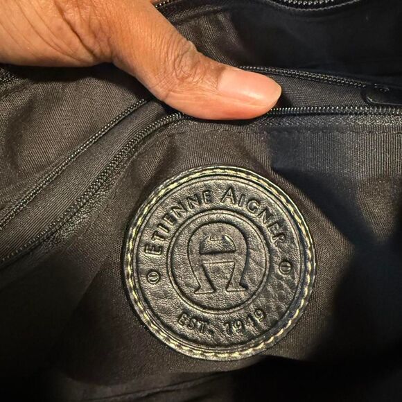 Aigner Women's Brown and Burgundy Bag - Picture 2 of 5